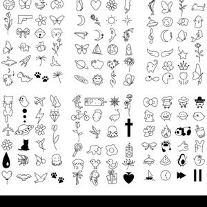 118 Patterns 15 Days Temporary Tattoo Stickers Waterproof 15 Days Tattoo Cute Sm